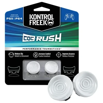 Afbeelding van KontrolFreek FPS Freek CQC Rush voor Playstation 4 (PS4) en 5 (PS5) Controller Performance Thumbsticks 2 Mid Rise Concave Wit