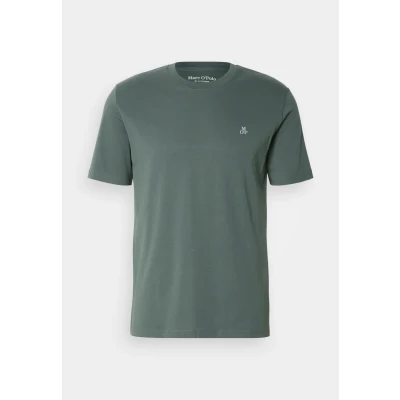 Afbeelding van Marc O&#039;Polo Short Sleeve LOGO Tshirt basic, Heren, Maat: Small, Mangrove