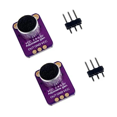 Afbeelding van ICQUANZX 2 delige electret microfoonversterker, GY MAX4466 breakout sensor met instelbare gain control voor Arduino