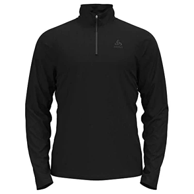 Afbeelding van Longsleeve Odlo Men Mid Layer 1/2 Zip Berra Black XL