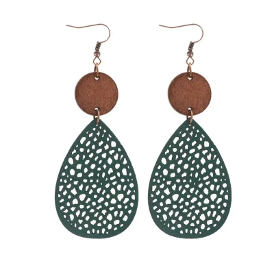 Afbeelding van Jomide Oorhangers Bohemian Hout Groen