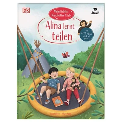 Afbeelding van Mein liebstes Kuscheltier &amp; ich. Alina lernt teilen: mit Affe Koko werde ich groß! Mutmach Geschichten Für Kindergartenkinder in Kooperation Steiff. Kinder ab 3 Jahren