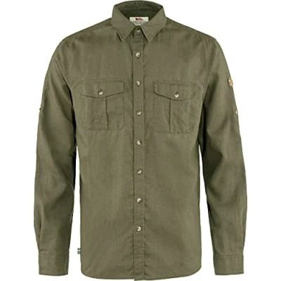 Afbeelding van Fjällräven Â™vik Travel Shirt LS M Green Outdoor Kleding Fleeces en Truien Overhemd lange mouw