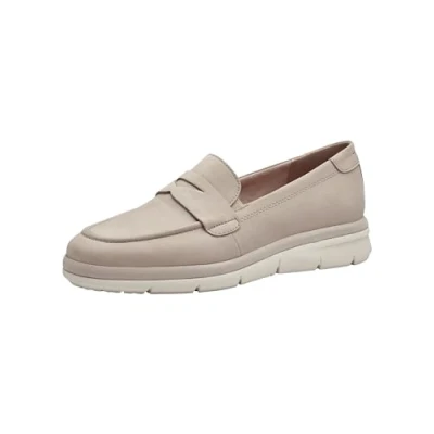 Afbeelding van Tamaris Instappers, Dames, Maat: 39, Taupe nubuc Leer