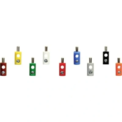 Afbeelding van Modelspoor stekker 2.6 mm 100 stuk(s) Blauw, Geel, Grijs, Groen, Bruin, Rood, Oranje, Wit, Zwart