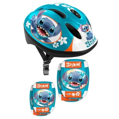 Afbeelding van Disney Stitch 5 delige Skatebescherming 52 56 cm Petrolblauw maat S/M