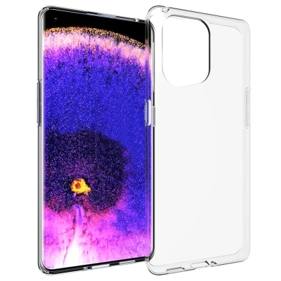 Afbeelding van Oppo Find X5 5G Hoesje Siliconen en TPU (zacht) Accezz Softcase/Backcover Transparant Telefoonhoesje