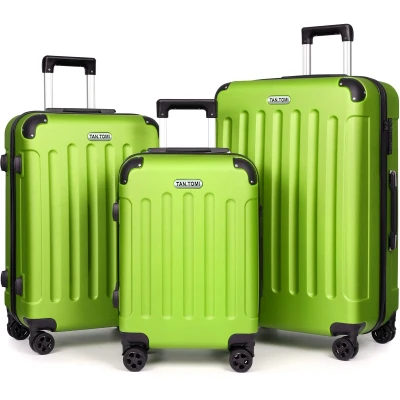 Afbeelding van TAN.TOMI Kofferset 3 Delig 95L Handbagage + 65L +41L Reiskoffer met 4 Wielen Ruimbagage Cijferslot Trolley Koffer Groen