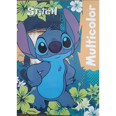 Afbeelding van Disney Stitch multicolor kleurboek 17 kleurplaten met voorbeelden knutselen Hawaii Lilo&amp;Stitch