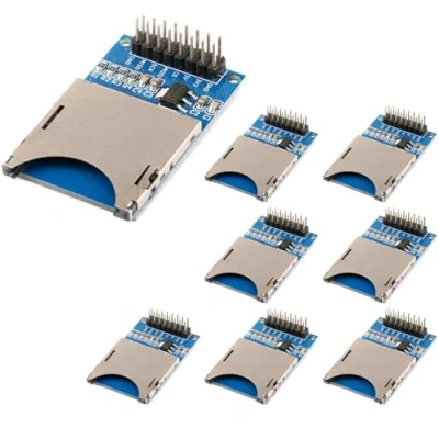 Afbeelding van 8 stuks SD kaartmodules voor kaartlezermodules in Arduino en andere microcontrollers geheugenmodule TF kaart SPI interface