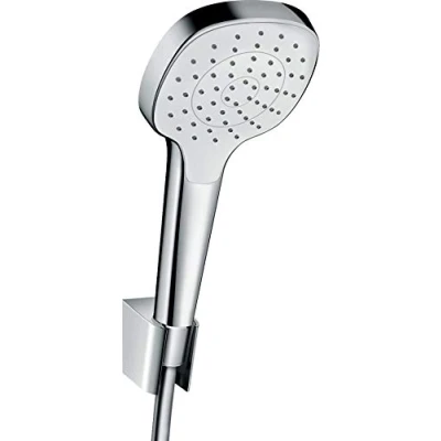 Afbeelding van Hansgrohe croma select e 1jet porter s badset 160 cm bestaande uit handdouche wandhouder en doucheslang 1600 wit chroom 26412400