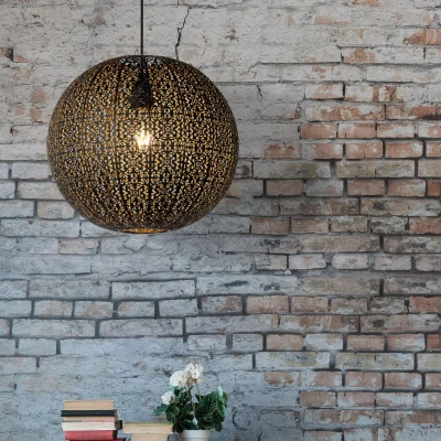 Afbeelding van Lucide TAHAR Hanglamp 1xE27 Zwart