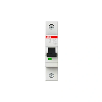 Afbeelding van Abb s201m installatieautomaat 1p c karakteristiek 10a iec en 60898 1 10 ka iec60947 2 15 module breedte 17 5mm 2cds271001r0104