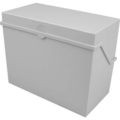 Afbeelding van Helit Card File Box A6 Horizontaal Licht Grijs