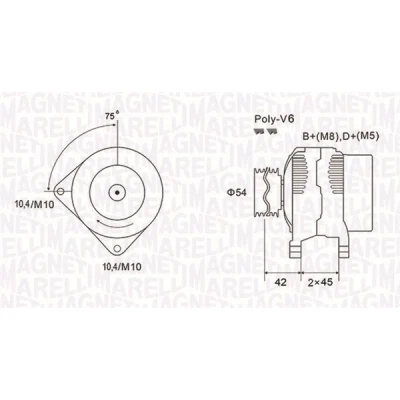 Afbeelding van Magneti Marelli Alternator/Dynamo 063731564010