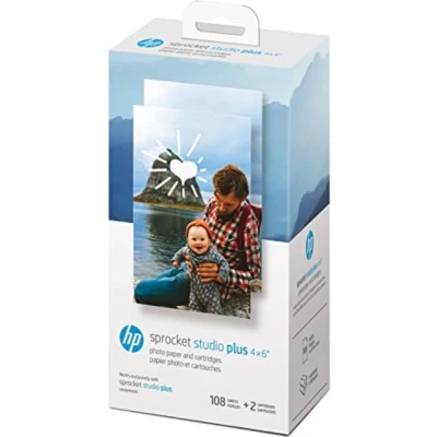 Afbeelding van HP Sprocket 4x6 Cartridges &amp; Fotopapier 2 108 Prints Geschikt Voor De Studio Plus