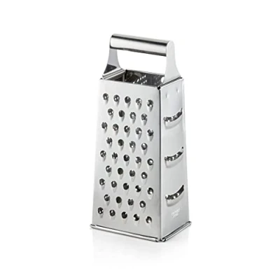 Afbeelding van WAS Germany Vierkante rasp, ideaal voor Parmezaanse kaas of groente, rasp met 4 verschillende raspoppervlakken, van roestvrij staal, 10 x 7,3 19,2 cm, 24 cm hoogte handvat
