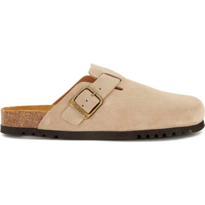 Afbeelding van Klomp Scholl Men Olivier New Suede Sa Mens Dark Beige Schoenmaat 39