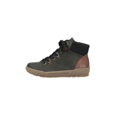 Afbeelding van Rieker Montante Sneakers hoog, Dames, Maat: 41, Vert combi Textiel