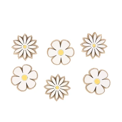Afbeelding van Houten madeliefjes stickers Spring Daisies (6st)