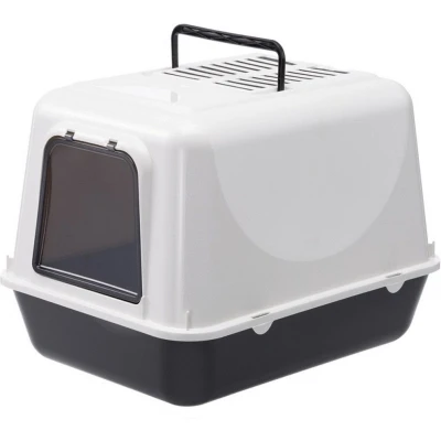 Afbeelding van Ferplast Kattentoilet Clear Cat Kattenbak Zwart Wit
