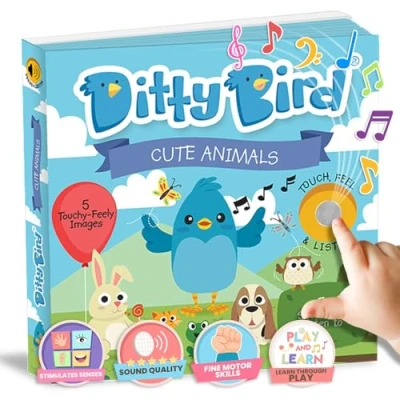 Afbeelding van DITTY BIRD Cute Animals Kinderliedjes geluidenboek Babyspeelgoed Met muziek en geluid. 6 geluidsknoppen om Engels te leren. Perfect voor kinderen vanaf 1 jaar die tweetalig worden opgevoed.