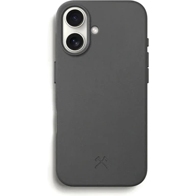 Afbeelding van Woodcessories Bio magnetische hoes compatibel met iPhone 16 zwart duurzaam, bioafbreekbaar BioCase magneet (zwart)