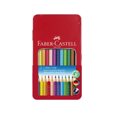 Afbeelding van Faber Castell kleurpotloden Coloour Grip blik 12 stuks FC 112413