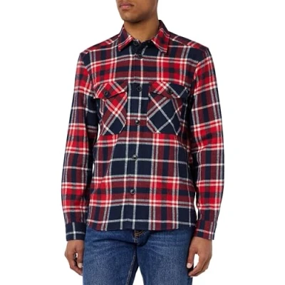 Afbeelding van ONLY &amp; SONS Onsmilo Life Ovr Check Ls Shirt Noos met lange mouwen voor heren, navy, XS