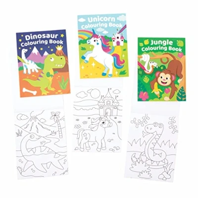 Afbeelding van Baker Ross FE577 Mini Kleurboekjes (12 stuks). Geweldig voor kinder tekeningen, school of thuis activiteiten, om te spelen knutselfeestjes