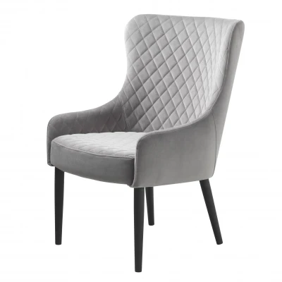 Afbeelding van Nordic Home Milly fauteuil Velvet grijs