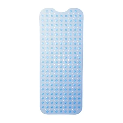 Afbeelding van anti slip douchemat met zuignappen exte grote mat vierkant 97x39 cm blauw
