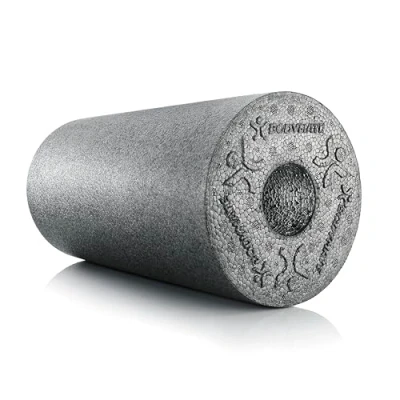 Afbeelding van BODYMATE professionele Fasciarol STANDARD middelhard Lengte 30 cm Diameter 15 met gratis e book CARBON GREY