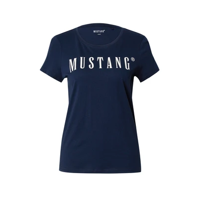 Afbeelding van MUSTANG Dames T shirt ALMA Regular Fit XS S M L XL Wit Zwart Blauw Grijs, Dark Sapphire 4136,