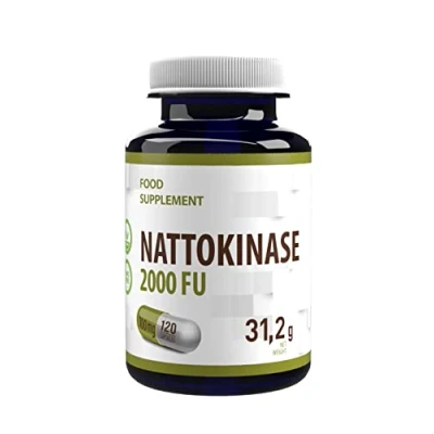 Afbeelding van Nattokinase 100mg 120 Vegan Capsules 2000 FU, geëxtraheerd uit gefermenteerde sojabonen, hoge sterkte, gluten , GMO vrij
