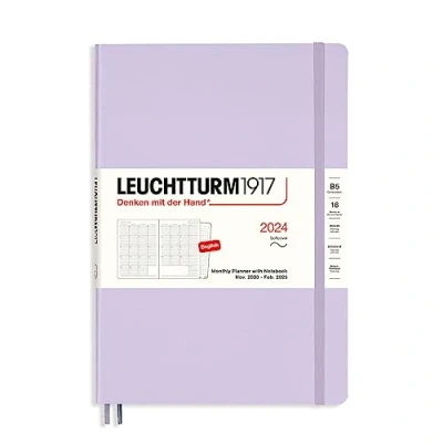Afbeelding van LEUCHTTURM1917 367563 maandplanner met notitieboek, softcover, composition (B5) 2024, 16 maanden, lila, Engels