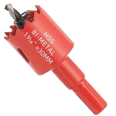 Afbeelding van GARHWAL HSS M42 Gatenzaag 30 mm, met adapter en centreerboor, ideaal voor hout, kunststof, gips, multiplex metaal, zaagdiepte tot 38 mm