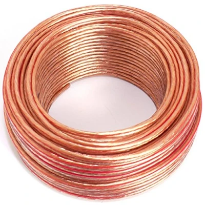 Afbeelding van luidsprekerkabel 2x1,50mm2 30m transparant CCA audiokabel