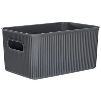 Afbeelding van Tatay Baobab rechthoekige organizerbox, 5 l inhoud, van polypropyleen, BPA vrij, antracietgrijs, afmetingen 18,1 x 27,2 13 cm