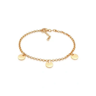Afbeelding van Elli Coins Timeless Armband goldcoloured, Dames, Maat: 19, Gold coloured