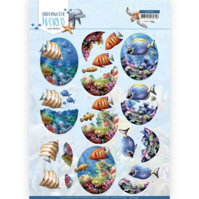 Afbeelding van Saltwater Fish 3D Cutting Sheet Underwater World by Amy Design 10 stuks