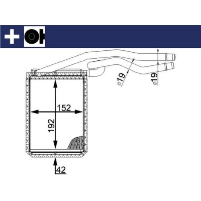 Afbeelding van Kachelradiateur, interieurverwarming MAHLE AH 22 000S