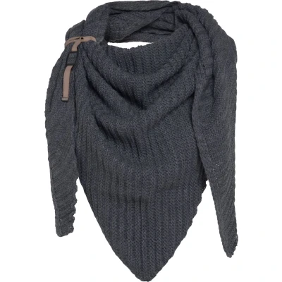 Afbeelding van Knit Factory DEMY Halsdoek, Dames, Maat: One Size, Anthracite