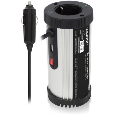 Afbeelding van Eminent EM3995 Omvormer 150W 12V naar 230V 2,1A USB A poort