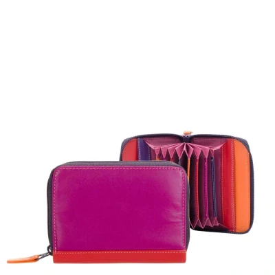 Afbeelding van Mywalit Ladies Zip Around Fan CC Holder sangria multi