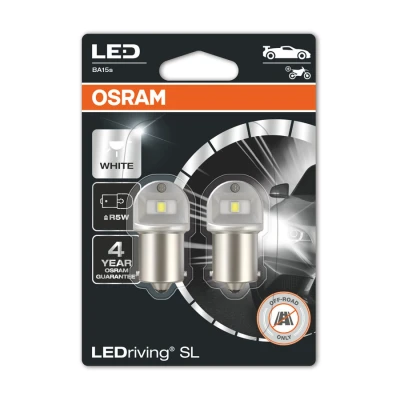 Afbeelding van Osram R10W LED Retrofit Wit 12V BA15s 2 Stuks
