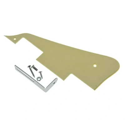 Afbeelding van KAISH Single Cream 1 Ply LP Gitaar Pickguard met Chrome Beugel voor Epiphone Les Paul