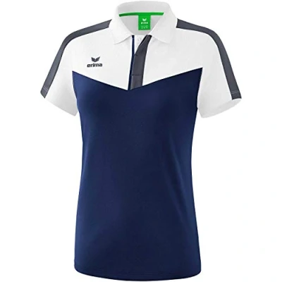 Afbeelding van Erima Squad polo dames wit/new navy/slate grey