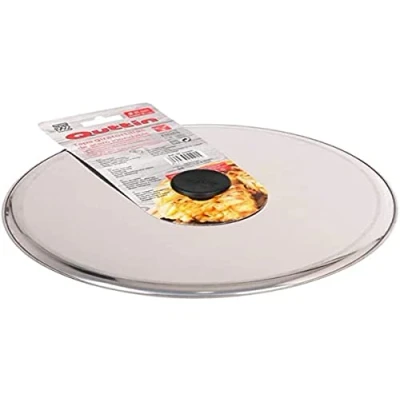 Afbeelding van Quttin tortilla deksel, 31 cm, van roestvrij staal, robuust en gemakkelijk te reinigen, met verbrandingsknop, draaibaar duurzaam