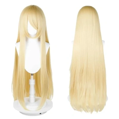 Afbeelding van 100 cm lange pruik, universele anime kostuum cosplay perfect voor feest, dagelijks gebruik, festivals en Halloween, geweldig tv, film, karakter (Blond)